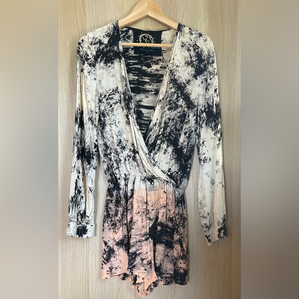 Revolve Blue Life Tie Dye Romper